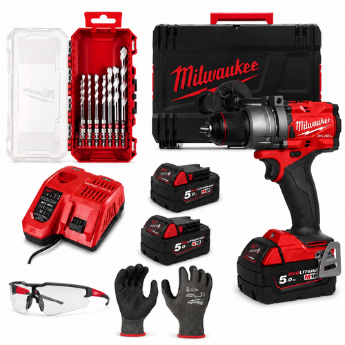 MILWAUKEE M18 ONEPD3-502X – Sada s 8dílnou sadou vrtáků