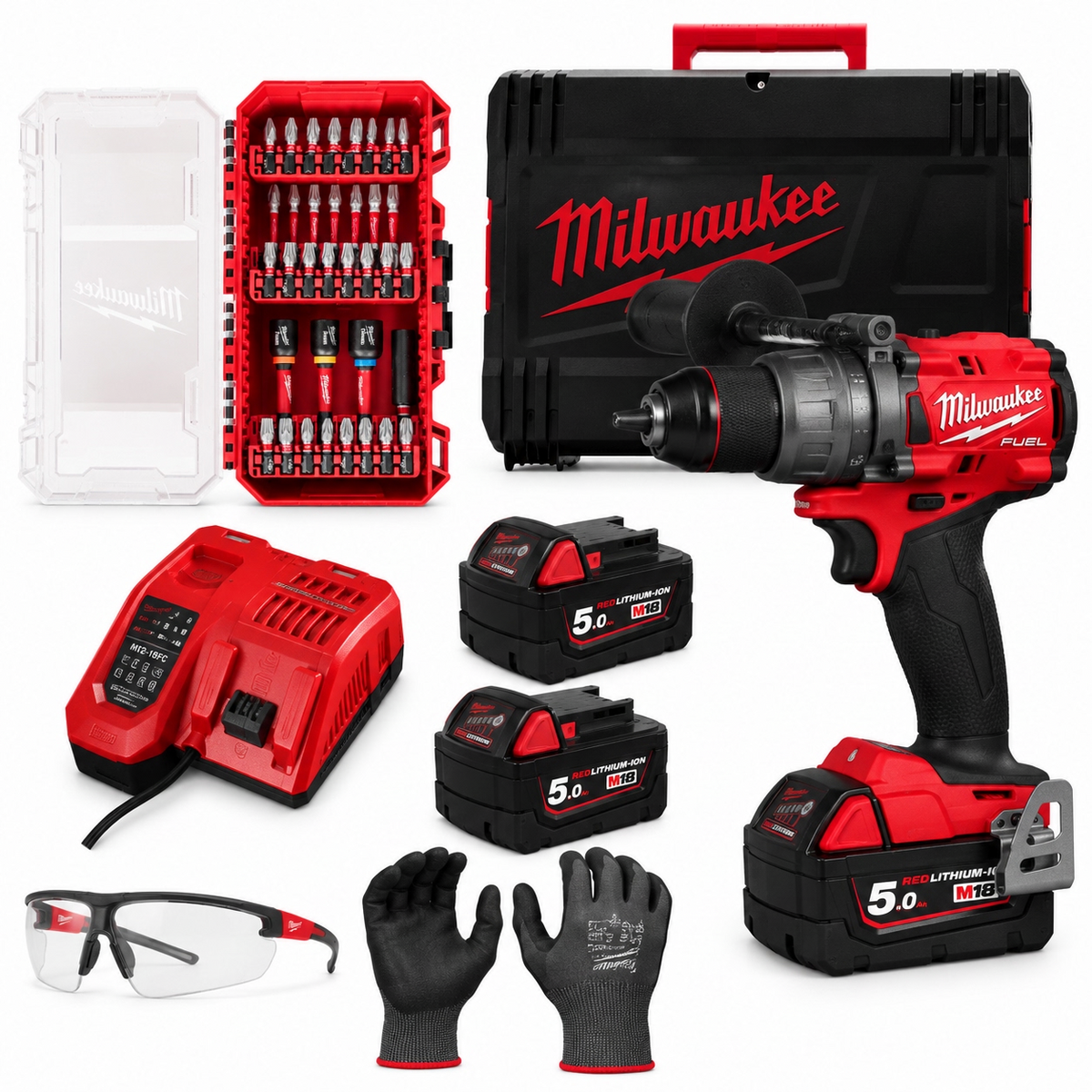 MILWAUKEE M18 ONEPD3-502X – Sada s 35dílnou sadou bitů