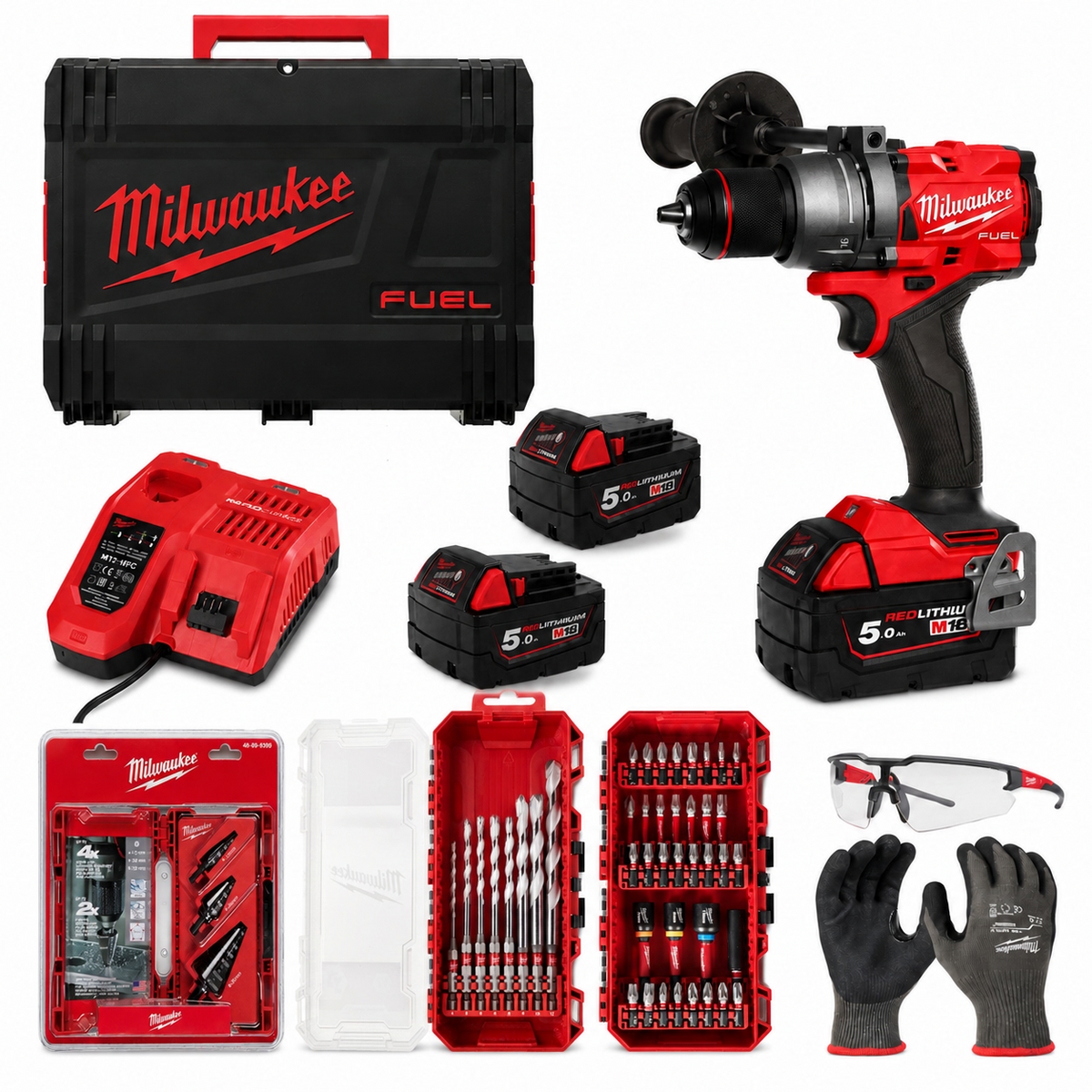 MILWAUKEE M18 ONEPD3-502X – Sada MAX s kompletním příslušenstvím